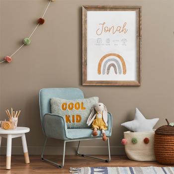 Geburtsposter "Regenbogen Orange" | Geburtstafel | Geburtsdaten | Geburtsbild | Geburt Geschenk